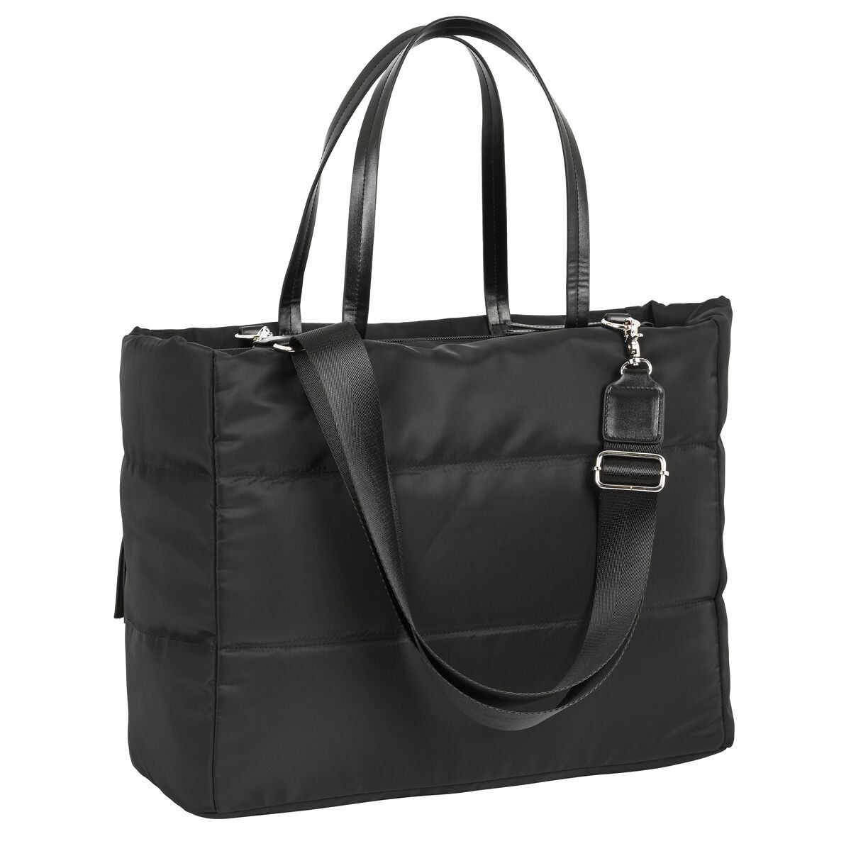 Bolsa Moos Negro Acolchoado Preto (54 x 31 x 17 cm)